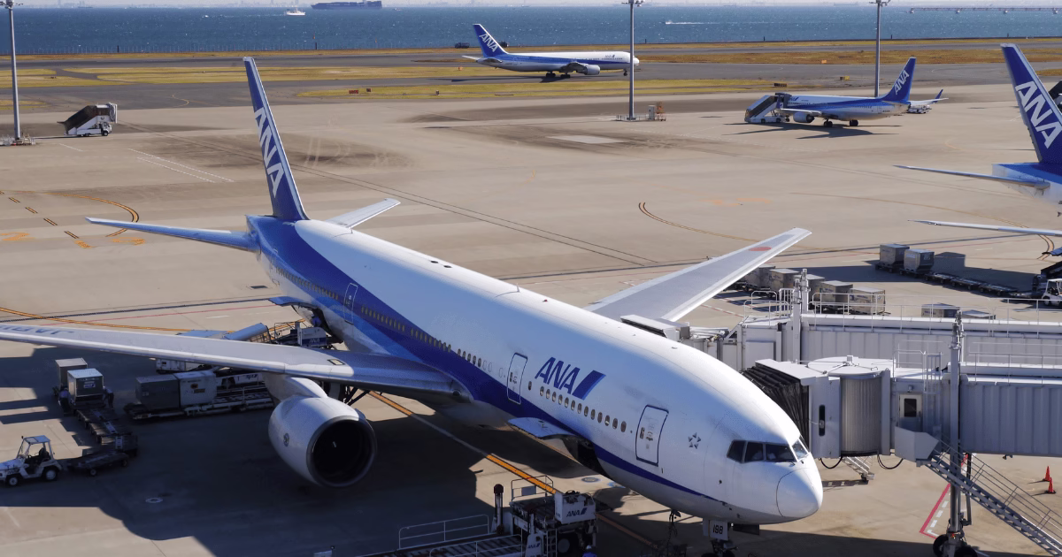 airplane stationed at the airport